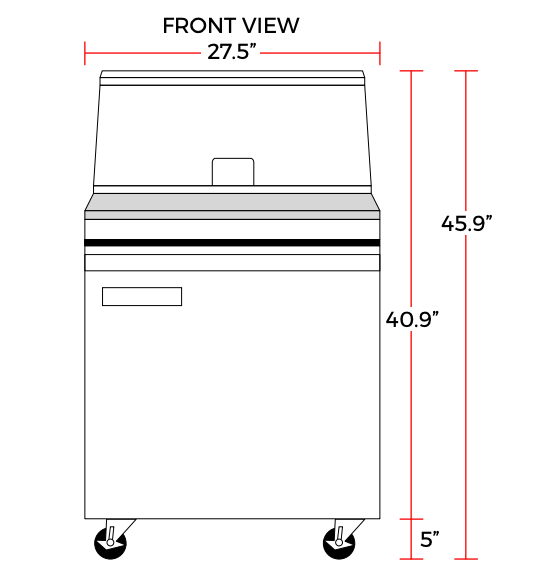 Coldline SMP27 27" One Door Mega Top Bain Marie Sandwich Prep Refrigerator, 9 Pans