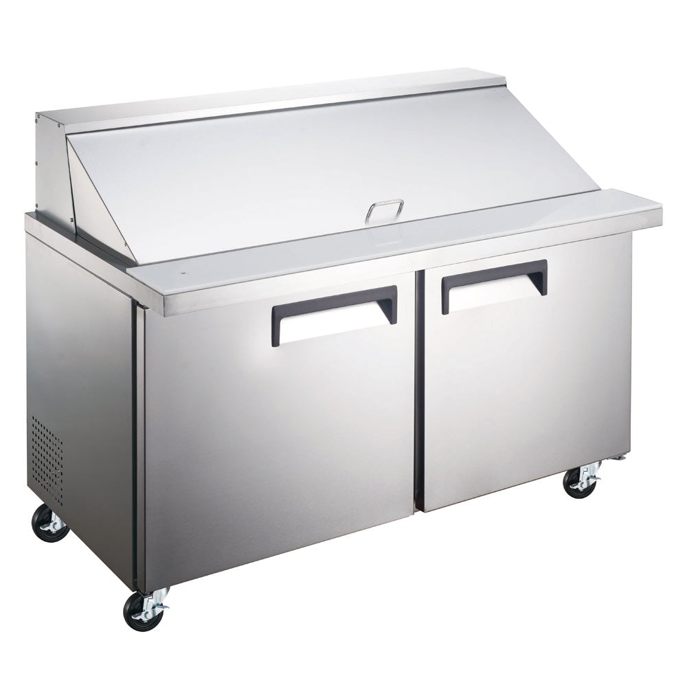 Coldline SMP48 48" Two Door Mega Top Bain Marie Sandwich Prep Refrigerator, 18 Pans