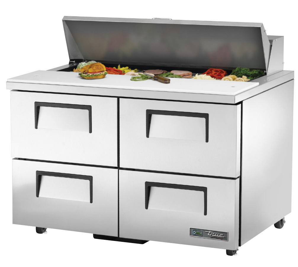 True TSSU-48-12D-4-HC Sandwich Prep Table, 48 3/8" Wide, 12 Pans (Tops)