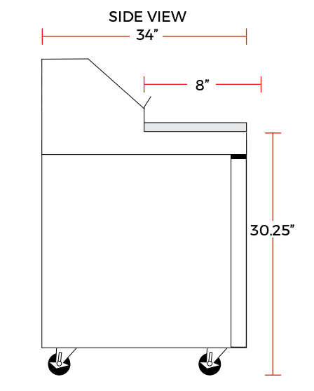 Coldline SMP48 48" Two Door Mega Top Bain Marie Sandwich Prep Refrigerator, 18 Pans