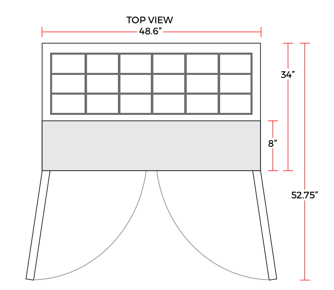 Coldline SMP48 48" Two Door Mega Top Bain Marie Sandwich Prep Refrigerator, 18 Pans