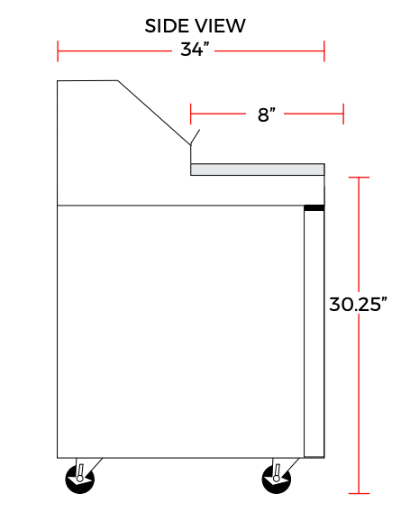 Coldline SMP72 71" Three Door Mega Top Bain Marie Sandwich Prep Refrigerator, 30 Pans