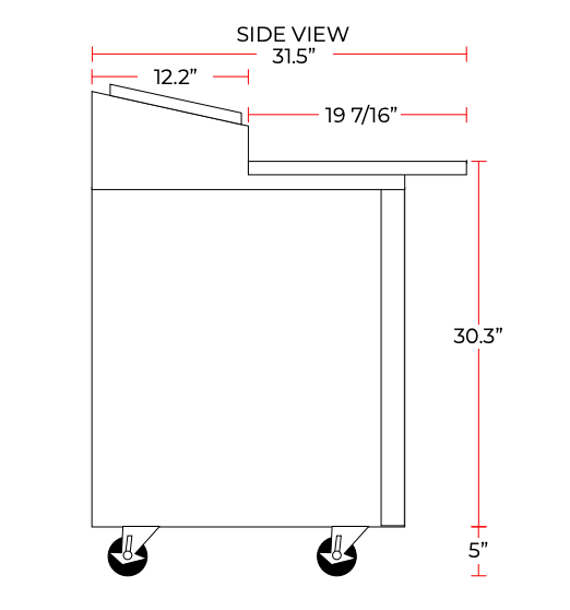 Coldline CPT-50 50" Refrigerated Pizza Prep Table, 6 Pans