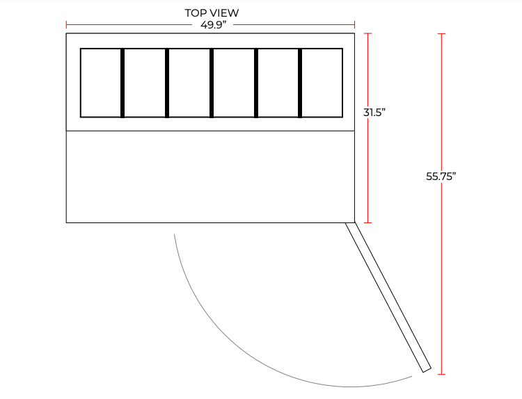 Coldline CPT-50 50" Refrigerated Pizza Prep Table, 6 Pans