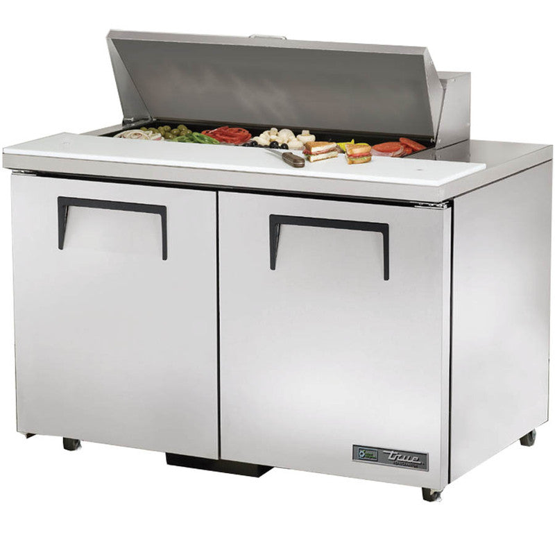 True TSSU-48-10-ADA-HC~SPEC3 Sandwich Prep Table, 483/8" Wide, 2 Doors, 4 Shelves, 10 Pans (Tops)