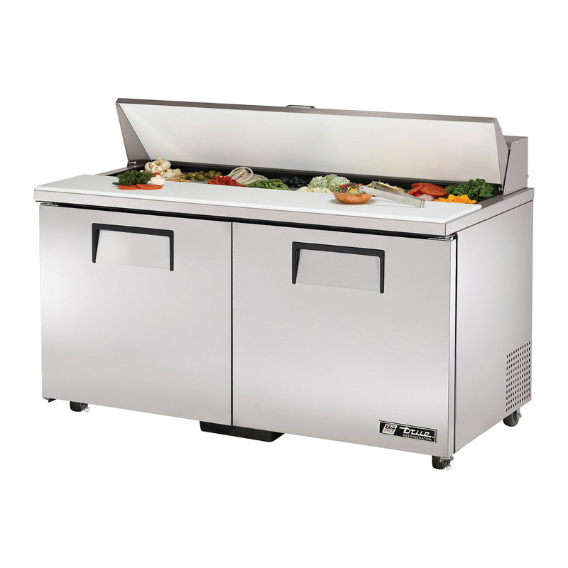 True TSSU-60-16-ADA-HC Sandwich Prep Table, 603/8" Wide, 2 Doors, 4 Shelves, 16 Pans (Tops)