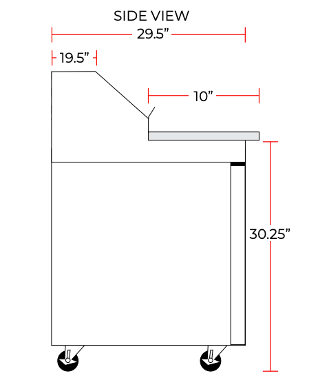 Coldline SP36 36" Bain Marie Sandwich Prep Table, 10 Pans