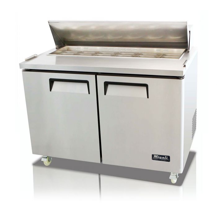 Migali C-SP48-12-HC 48" 12 Pan, Sandwich Prep Table, Competitor Series