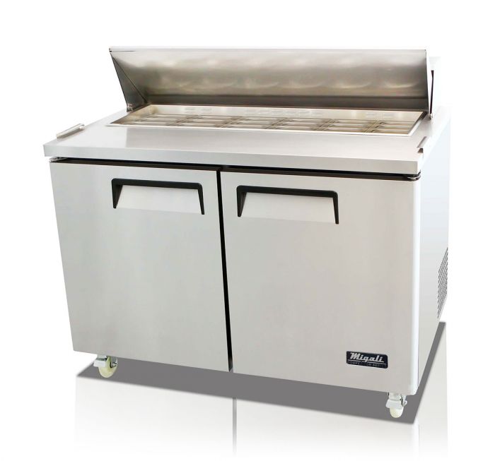Migali C-SP48-18BT-HC 48" 18 Pan, Big Top Sandwich Prep Table, Competitor Series