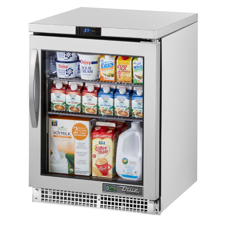 True TUC-24G-HC~FGD01 Undercounter Refrigerator, 24" Wide, 1 Door, 2 Shelves