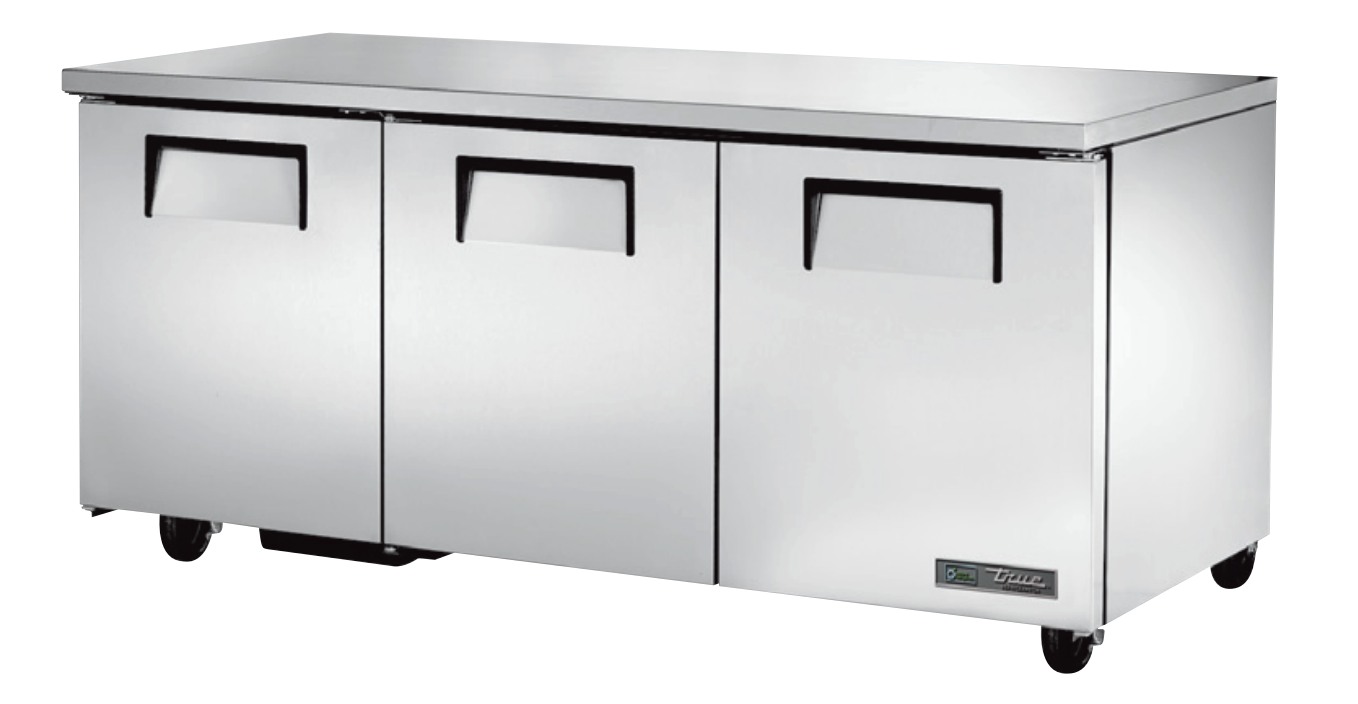 True TUC-72-HC Undercounter Refrigerator, 72 3/8" Wide, 3 Doors, 6 Shelves
