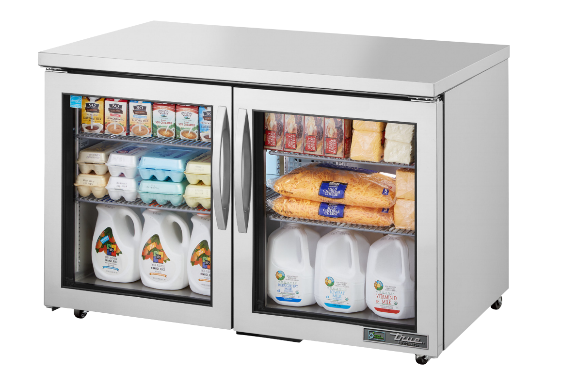 True TUC-48G-ADA-HC~FGD01 Undercounter Refrigerator, 48 3/8" Wide, 2 Doors, 4 Shelves