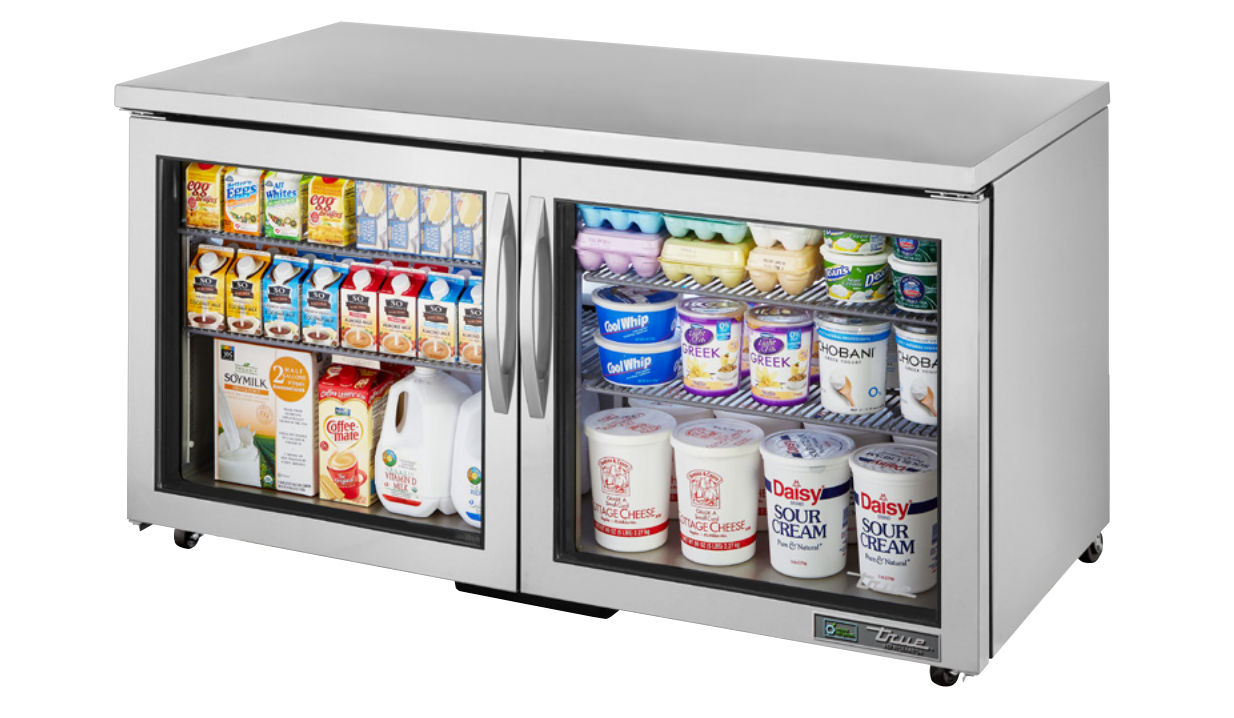 True TUC-60G-ADA-HC~FGD01 Undercounter Refrigerator, 60 3/8" Wide, 2 Doors, 4 Shelves