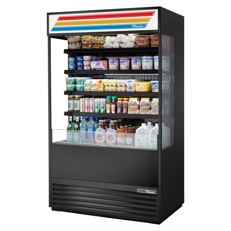 True TOAM-48GS-HC~TSL01 Open Refrigerated Display Merchandiser, 48" Wide, 4 Shelves