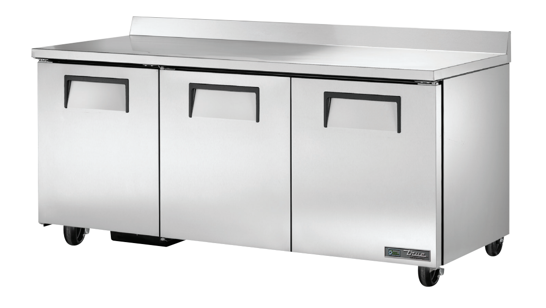 True TWT-72-HC Worktop Refrigerator, 72 3/8" Wide, 3 Doors, 6 Shelves