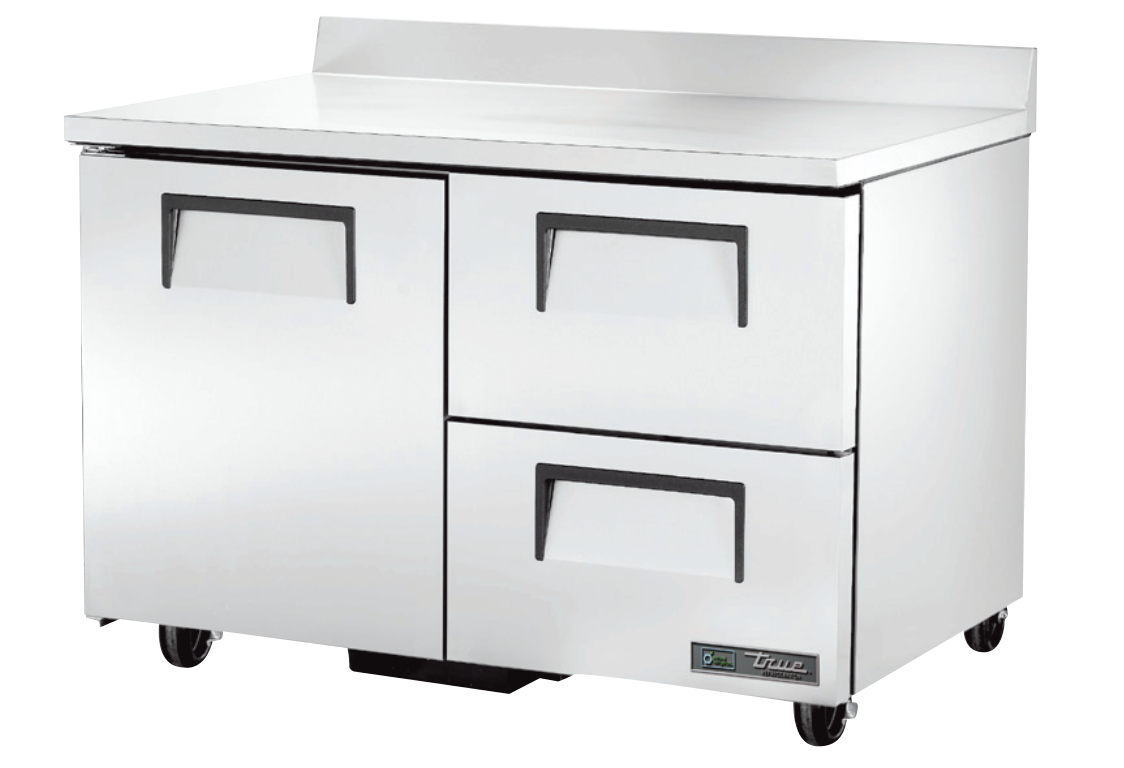 True TWT-48D-2-HC Worktop Refrigerator, 48 3/8" Wide, 1 Door, 2 Shelves