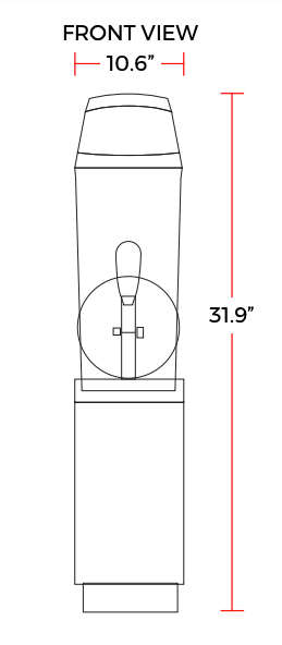 Coldline GRANITA-1 11" Single 3 Gallon Pourover Granita Slush Machine