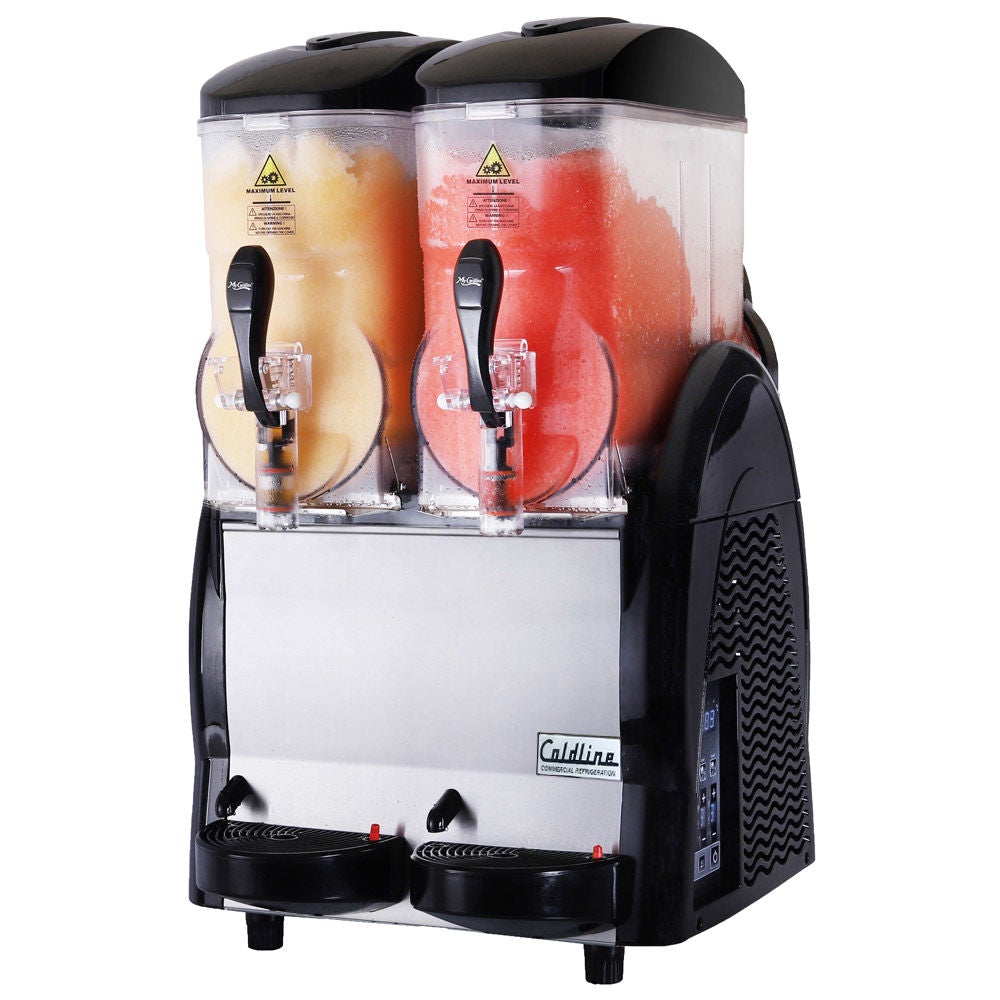 Coldline GRANITA-2 19" Double 6.4 Gallon Pourover Granita Slush Machine with Digital Control and Display