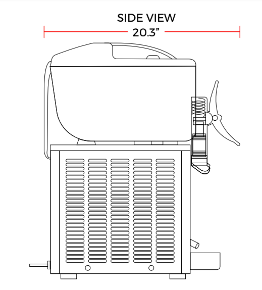 Coldline GRANITA-2 19" Double 6.4 Gallon Pourover Granita Slush Machine with Digital Control and Display