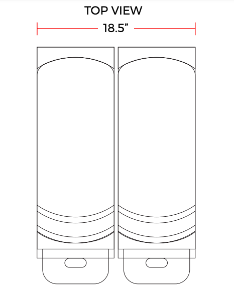 Coldline GRANITA-2 19" Double 6.4 Gallon Pourover Granita Slush Machine with Digital Control and Display