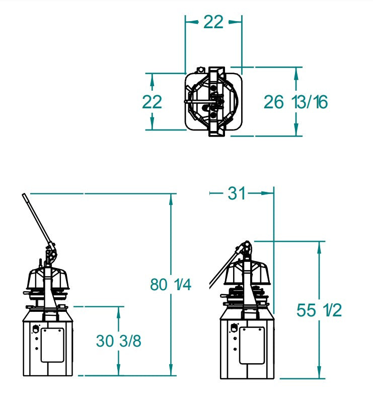 Oliver 625-NP Semi Automatic Dough Divider and Rounder with removable dividing heads