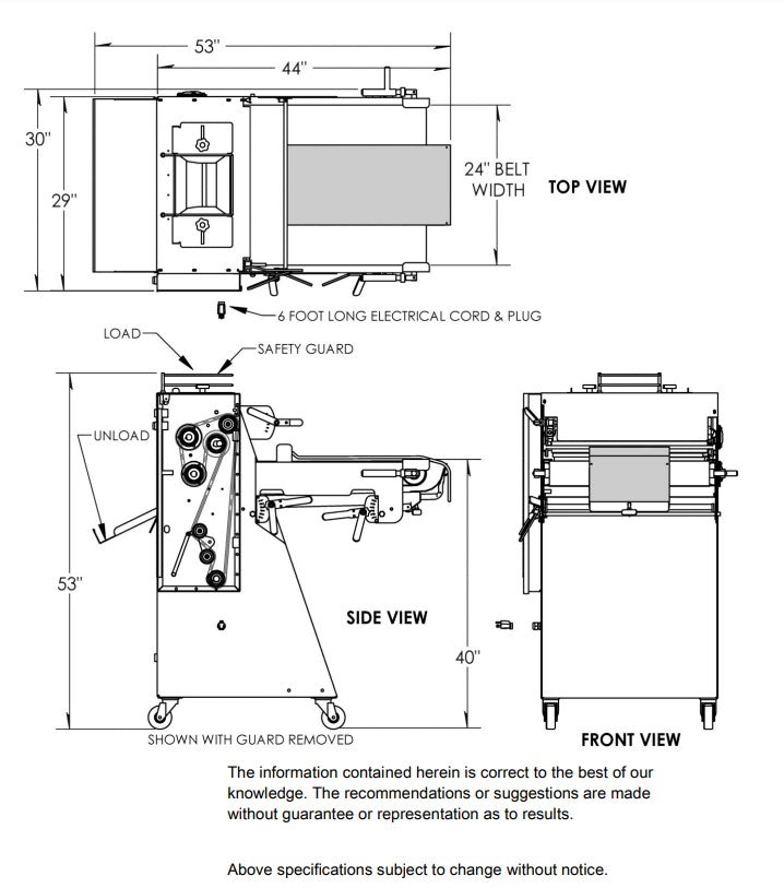 Oliver 860L-D Deluxe Bread and Roll Dough Moulder