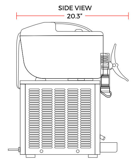 Coldline GRANITA-3 26" Triple 9 Gallon Pourover Granita Slush Machine