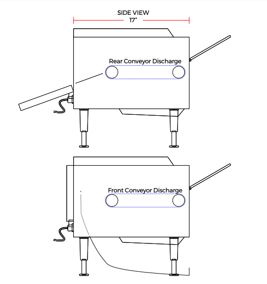 Cookline CT2 17" Electric Countertop Conveyor Toaster Oven, 3" Opening, 300-350 Slices of Bread/hr.