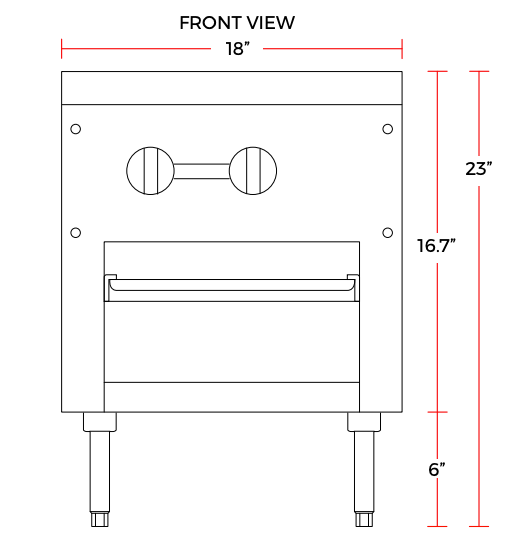 Cookline CSP1 18" Single Burner Countertop Gas Stock Pot Range