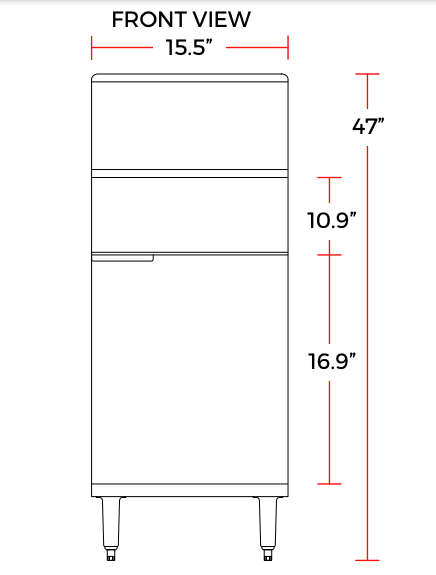 Cookline CF-40-LP 16" Liquid Propane Tube Standing 40 lb. Commercial Deep Fryer, (90,000 BTU)