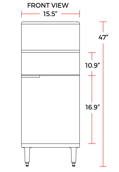 Cookline CF-50-LP 16" Liquid Propane Tube Standing 55 lb. Commercial Deep Fryer, 120,000 BTU