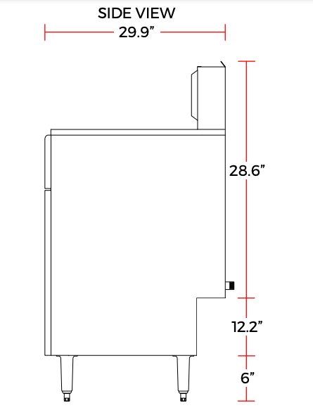 Cookline CF-50-LP 16" Liquid Propane Tube Standing 55 lb. Commercial Deep Fryer, 120,000 BTU