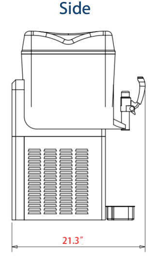 Prepline SLH2 Double Bowl Pourover Granita Slush Machine, 6.4 Gallon