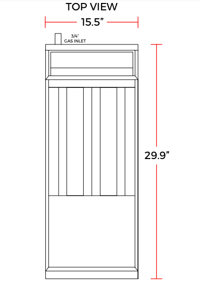 Cookline CF-50-NG 16" Natural Gas Tube Standing 55 lb. Commercial Deep Fryer, 120,000 BTU