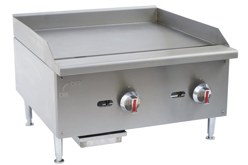 Cookline CGG-24M 24" Gas Countertop Griddle with Manual Controls, 60,000 BTU
