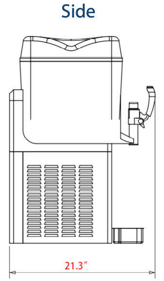 Prepline SLH3 Triple Bowl Pourover Granita Slush Machine, 9.6 Gallon