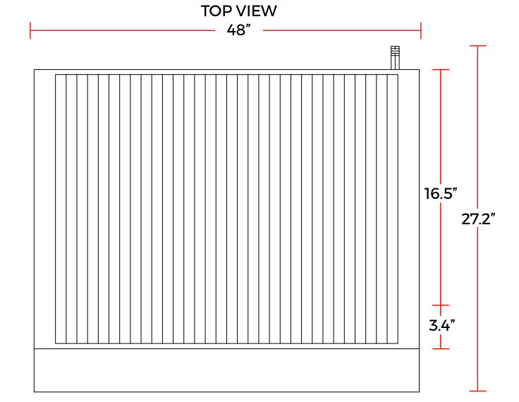 Cookline CCB-48 48" Gas Countertop Radiant Charbroiler