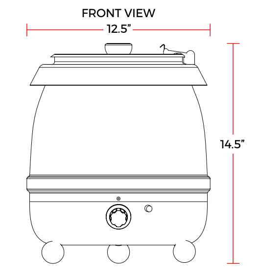 Prepline PSB-6000 10 Liter Black Commercial Soup Kettle