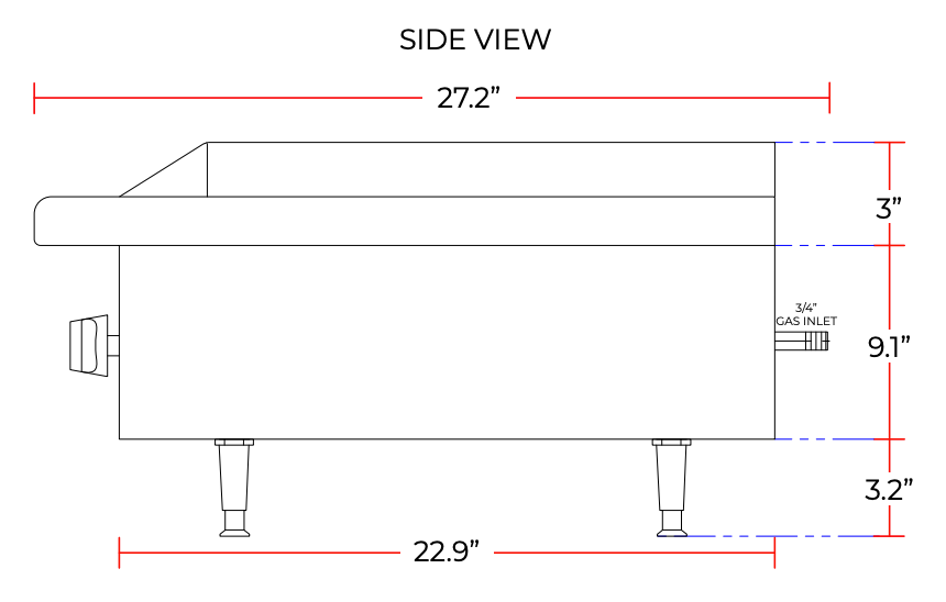 Cookline CCB-60 60" Gas Countertop Radiant Charbroiler