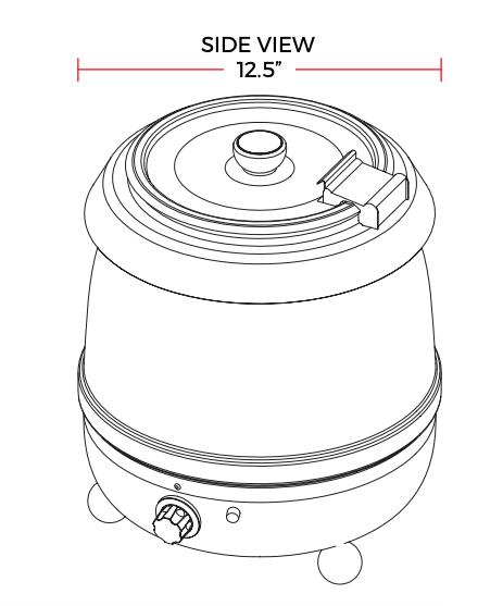 Prepline PSB-6000 10 Liter Black Commercial Soup Kettle