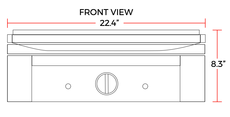Cookline PG-2 22" Double Commercial Panini / Sandwich Press, Grooved Surface, 18.5" x 10" Cooking Surface, 120v