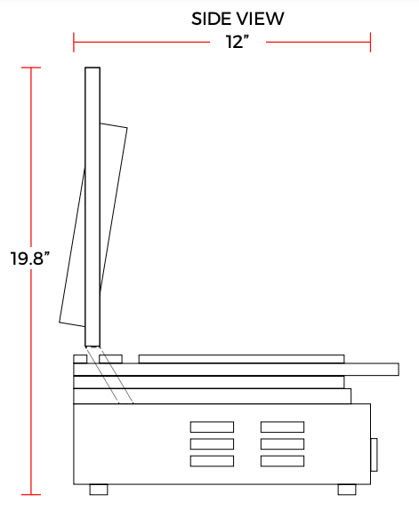 Cookline PG-2 22" Double Commercial Panini / Sandwich Press, Grooved Surface, 18.5" x 10" Cooking Surface, 120v