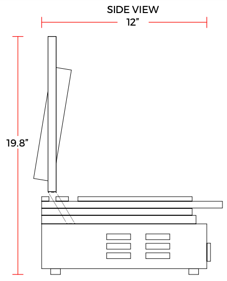 Cookline PG-1 22" Dual Commercial Panini / Sandwich Press, Grooved Surface, 14" x 10" Cooking Surface, 120v