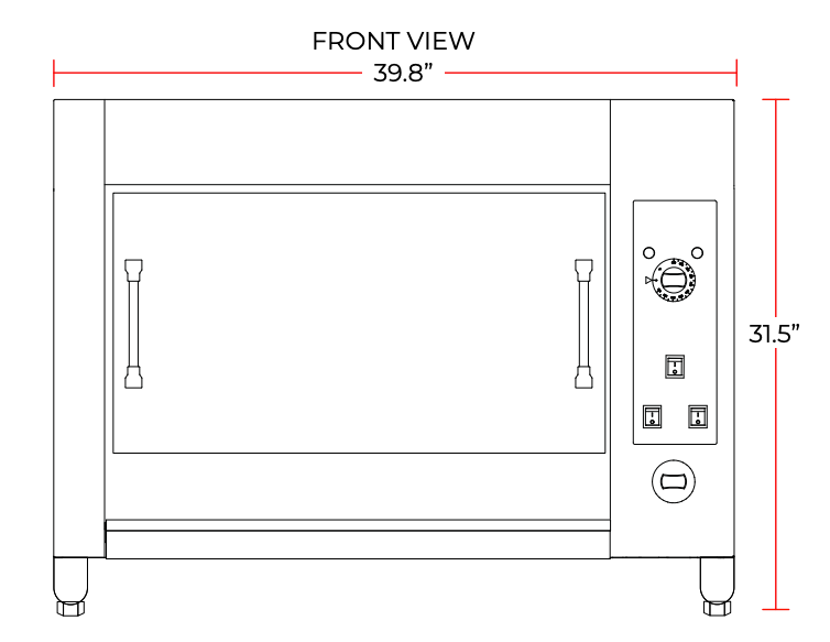 Cookline GR-268 40" 12 Chicken Batch Gas Rotisserie Oven, 115v
