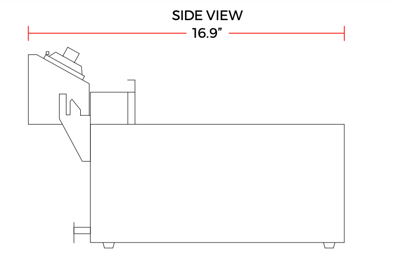 Cookline DF15-1-120 10" Single Tank 15 lb. Electric Countertop Fryer, 120v