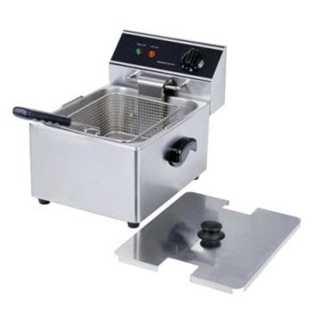 Cookline DF15-1-220 10" Single Tank 15 lb. Electric Countertop Fryer, 220v