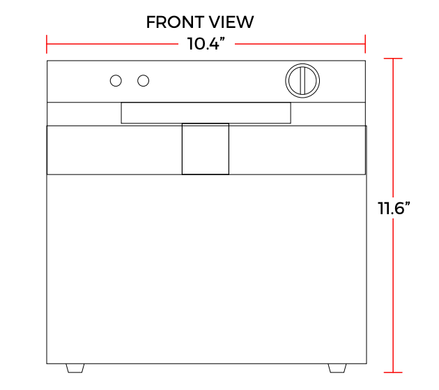 Cookline DF15-1-220 10" Single Tank 15 lb. Electric Countertop Fryer, 220v
