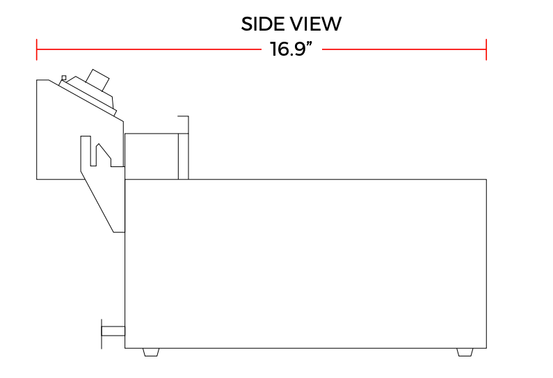 Cookline DF15-1-220 10" Single Tank 15 lb. Electric Countertop Fryer, 220v