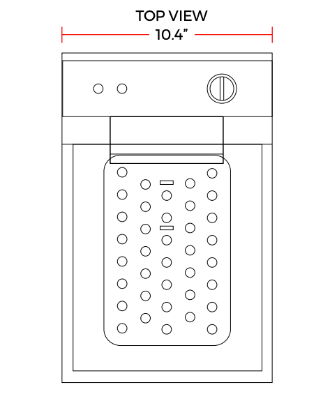 Cookline DF15-1-220 10" Single Tank 15 lb. Electric Countertop Fryer, 220v