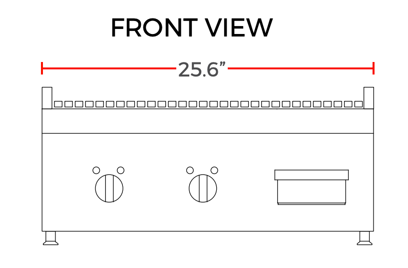 Cookline LG2-E 26" Electric Lava Rock Charbroiler, 7200W